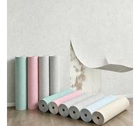 ping bu Papier peint autocollant épais texturé en lin, durable, résistant à la moisissure, imperméable, revêtement mural en mousse pour rénovation de meubles (vert, 0,5 x 2,8 m)
