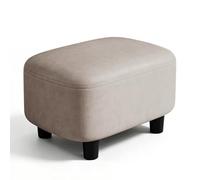 ping bu Petit repose-pieds rectangulaire en similicuir avec pieds en bois massif, repose-pieds rectangulaire en polyuréthane, imperméable, rembourré pour entrée, salon, chambre à coucher, sous bureau
