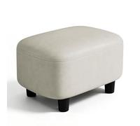 ping bu Petit repose-pieds rectangulaire en similicuir avec pieds en bois massif, repose-pieds rectangulaire en polyuréthane, imperméable, rembourré pour entrée, salon, chambre à coucher, sous le
