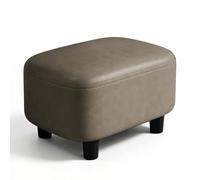 ping bu Petit repose-pieds rectangulaire en similicuir avec pieds en bois massif, repose-pieds rectangulaire en polyuréthane, imperméable, rembourré, pour entrée, salon, chambre à coucher, sous le