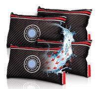 Pingi Absorbeur d'Humidité-Déshumidificateur Réutilisable 4 x 350g | Absorbe l'Humidité et la Buée sur Pare-Brise et Habitacle - Gel de Silice, 100 % Étanche, Rechargeable au Micro-Ondes