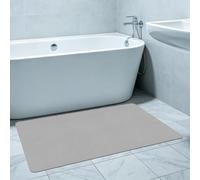 PINGSANL Tapis de Bain Diatomite 70 x 95 cm Antidérapant Tapis de Bain Antidéparant et Doux Décoratif Lavabl pour La Salle de Douche, Baignoire Ou comme, Gris Clair