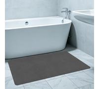 PINGSANL Tapis de Bain Diatomite 70 x 95 cm Antidérapant Tapis de Bain Antidéparant et Doux Décoratif Lavabl pour La Salle de Douche, Baignoire Ou comme, Gris Foncé