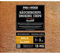 PINI 13 kg de chips de fumage aulne sans écorce 1-3 mm Smoking Chips copeaux de fumage
