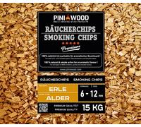 PINI 15 kg de chips de fumage aulne sans écorce 6-12 mm Smoking Chips copeaux de fumage