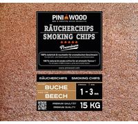 PINI 15 kg de chips de fumage en hêtre 1-3 mm Smoking Dust copeaux de fumage