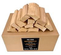 PINI Bois de chauffage pour barbecue sans écorce - 30 kg - 30 à 33 cm - Pour four à pizza, fumoir, cheminée, brasero