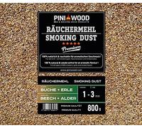 PINI Copeaux de fumage en hêtre et aulne 1-3 mm Mélange de 800 g de copeaux de fumage