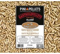 Granulés de bois dur PINI 100 % hêtre n° 5 BBQ Beech 30 kg – Granulés pour barbecue, fumage et chauffage