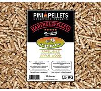 Granulés de bois dur pomme 1,5 kg PINI pellets pour griller, fumer et pour fours à pizza