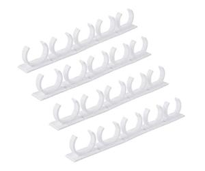 PiniceCore 4 Pcs Montage Mural des Ingrédients Spice Bouteilles Plastique Organisateur Rack 5 Cabinet D'armoires De Cuisine Porte Crochets Jars Porte-épices