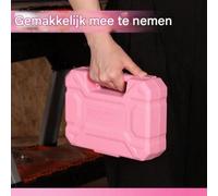 Pink Toolbox - Jeu d'outils de 35 pièces - y compris tournevis, pinces et mètre ruban - parfait pour les débutants