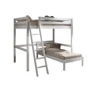 PINO blanc mezzanine 140x200 + lit simple