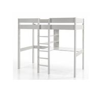 PINO Lit combiné 90x200cm pin massif laqué Blanc