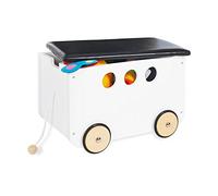 Coffre à jouets à roulettes 'Jim', blanc