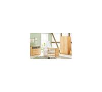Pinolino Chambre d'enfant Natura massif 3 pièces – lit évolutif, commode à langer, armoire 2 portes
