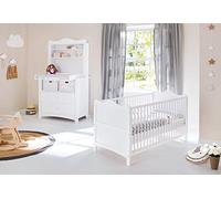 Pinolino Chambre de bébé Florentina Ensemble table à langer et lit bébé Blanc