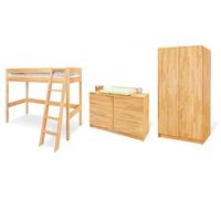 Pinolino Chambre de jeunes 'Natura' extra large avec lit surélevé, 3 pièces, 102175JHX