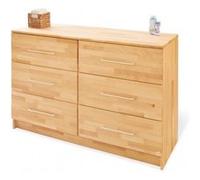 Pinolino Ensemble bébé Natura 2 pièces – lit évolutif et commode à langer extra large Beige