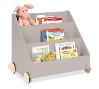 Pinolino Bibliothèque pour enfants Lasse avec roulettes, gris