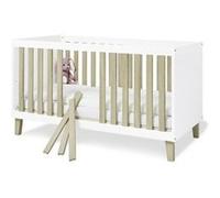 Pinolino Lit pour enfant Blanc, Bois Plastique, Bois Lit coffre Marron G