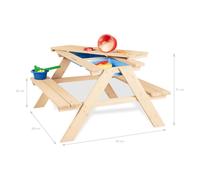 Pinolino Ensemble de sièges pour enfants Matsch-Nicki pour 4 – bois massif non traité – naturel