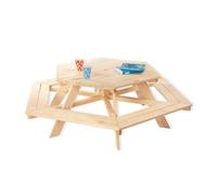Pinolino Pique-Nique-Table - Nicki - Bois - Hexagonale, Naturel