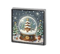 Pin's en forme de boule à neige personnalisée en alliage d'aluminium pour décoration de sacs à dos, chapeaux, vestes, vêtements - 1,8 x 1,8 cm