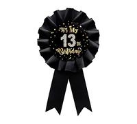 Pin's « It's My 13th Birthday » en fer blanc - Inscription « Happy 13th Birthday » - Pour garçons et filles
