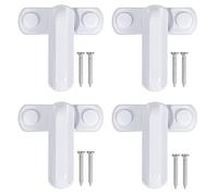 Pinsheng 4 Pièces Serrure de fenêtre Blanc, Brouilleur de châssis de fenêtre, sécurité supplémentaire Serrures pour diverses portes UPVC/PVC et Windows et sécurité à la maison, Forme T