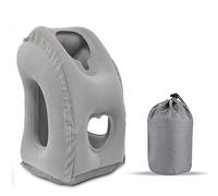 Pinsheng Oreiller de Voyage Gonflable, Coussin de Nuque en Avion Coussin de Support Cervical Appui-tête Coussin de Voyage Portable Adulte Oreiller Gonflable Rapide pour Avions Voitures Trains, Gris