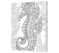 Pintcolor 7169.0 châssis avec Toile imprimée à colorier, Bois de Sapin/Coton, Blanc/Noir, 40 x 50 x 3,5 cm