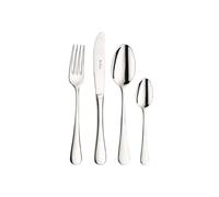 Pinti Stresa – Lot de 24 couverts en acier inoxydable 18/10 – Service pour 6 personnes – fourchette, couteau, cuillère et petite cuillère – Design sobre pour la table de tous les jours