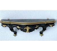 Pintici Étagère murale console miroir murale console murale (Noir et Doré)