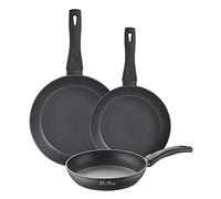 Pintinox Energy Lot de 3 poêles Aluminium Forgé Induction Antiadhésif manche en bakélite Soft Touch Diamètre 20-24-28 cm