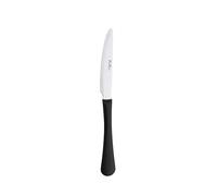 PINTINOX Lot de 12 couteaux de table Stresa Colour noir, acier inoxydable, poignée antidérapante en polypropylène ergonomique