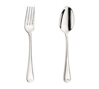 Pintinox Lot de 2 couverts pour servir Cannes, cuillère et fourchette, acier inoxydable 18/10, fabriqué en Italie