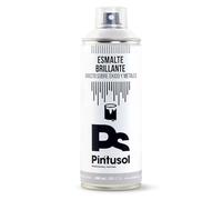 PINTUSOL Bombe Peinture Émail Antirouille Brillant Blanche, Finition Brillante Résistant aux UV Haute Opacité, Direct sur Rouille Fer Métal, Application Facile, Spray Professionnel Blanc 400ml