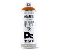 PINTUSOL Bombe Peinture Émail Brillante Orange Pure RAL2004, Finition Brillante, Résistant UV Haute Opacité, Application Facile, Multisurface Bois Métal Plastique Verre, Spray Professionnel 400ml