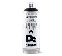PINTUSOL Bombe Peinture Haute Température Noir, Résistance +500ºC, Finition Mate, Haute Opacité, Séchage Rapide, Application Facile, Spray Professionnel Anti Chaleur Barbecue Noire 400ml