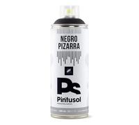PINTUSOL Bombe Peinture Tableau Noir pour Craie, Transformez n'importe quelle Surface en Ardoise, Finition Noir Mat, Application Facile, Multi Surface Mur Sol Objets, Spray Professionnel 400ml