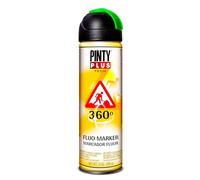 Pinty Plus - Peinture spray marquage au sol temporaire 500 ml vert fluo (Vert G)