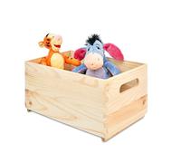 Pinus Caisse en Bois Sans Couvercle 30x20x13,5 cm Boîte de Rangement | Bois de pin, conception ouverte, loisirs créatifs déco cadeau, rangement livres textiles, empilable, poncé lisse
