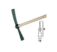 - Pioche hache douille ronde 2kg sans manche