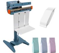 PioMue Soudeuse de Sacs à pédale Robuste, Machine de soudage par Impulsion Thermique avec Plan de Travail réglable pour Sacs en Plastique et sachets en polyéthylène SingleHeating-450mm