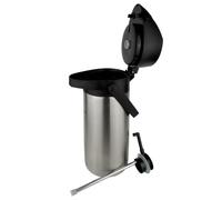 Pioneer Flacon 1,9 L en acier inoxydable avec levier, flacon étanche pour boissons chaudes et froides, distributeur de boissons facile à utiliser pour les événements, avec étiquette pour le thé