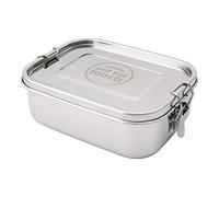 Pioneer Out for Lunch Boîte à Lunch étanche, allant au Four en Acier Inoxydable 18/10 - Fini Miroir, 800ML, avec cuillère-Fourchette et Paille, boîte bento