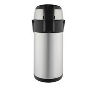 Pioneer Thermos 3,0 l en acier inoxydable avec pompe à pression, bouteille étanche pour boissons chaudes et froides, distributeur à pompe simple pour événements, Argent