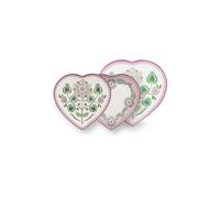 PIP STUDIO Assiette cœur 21,5cm Lot de 2 LILY&LOTUS Lilac violet