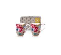 PIP STUDIO Mugs à anse Lot de 2 450ml XLarge BLOOMING TALES Fantasy Kaki camel